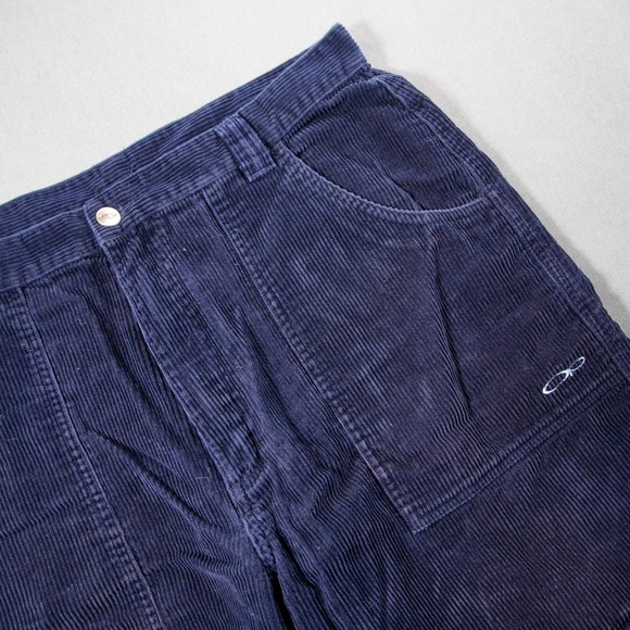 Y2K Retro Ocean Pacific OP Corduroy Shorts Mens 34 Cargo Summer Beach Surf